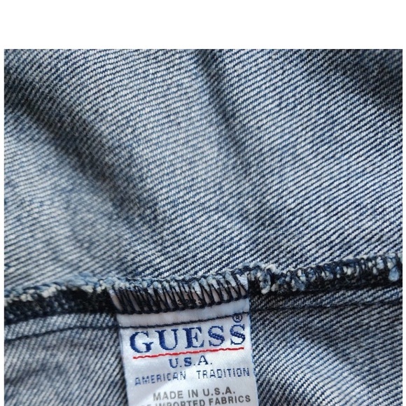 JEAN JACKET-GUESS-VINTAGE-BLUE-CLASSIC-DENIM-SIZE M-8 - Picture 8 of 13